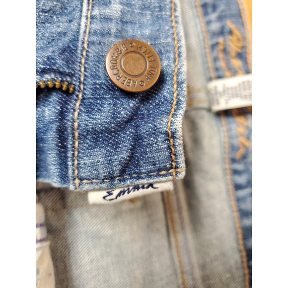 Abercrombie And Fitch Women's Emma Stretch Jeans 4 R Medium Wash Fading - Picture 6 of 11